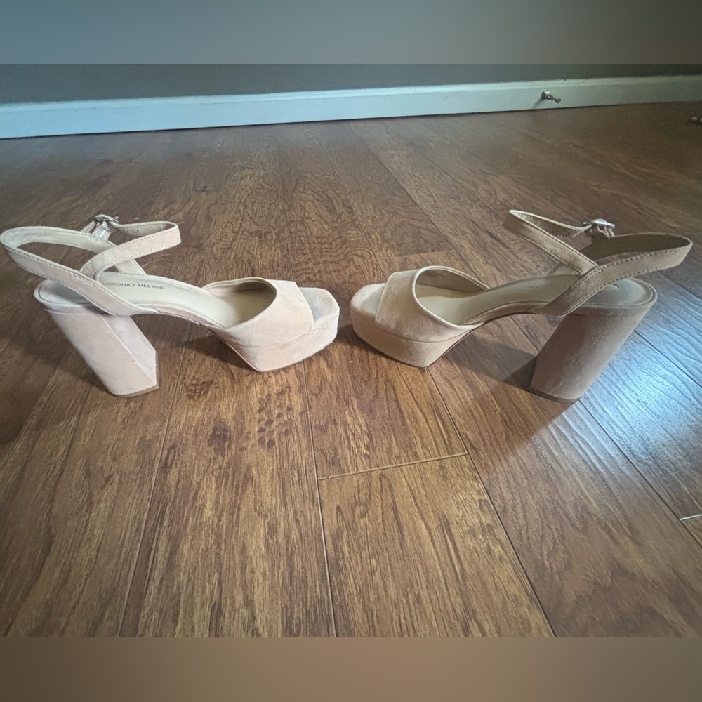 ANTONIO MELANI Nude Platform Shoes with Ankle Straps